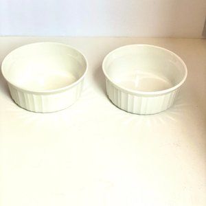Vintage Set - French White Corning Ware Bowls